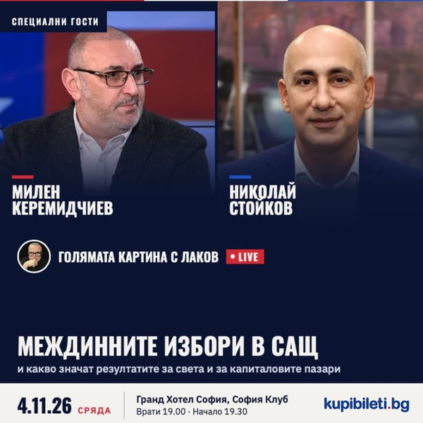 Плакат: Голямата картина с Лаков LIVE: Междинните избори в САЩ: Какво следва?