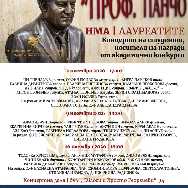 Плакат: 105 години НМА | ЛАУРЕАТИТЕ