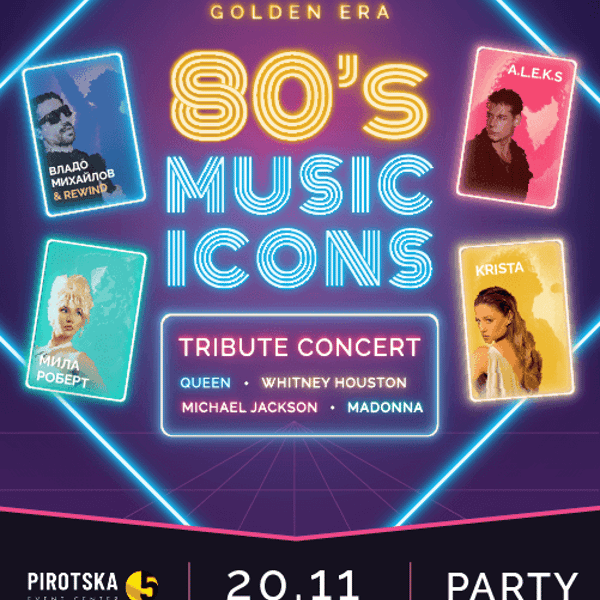 Плакат: Golden Era Tribute - 80's Music Icons