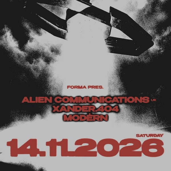 Плакат: FORMA pres. ALIEN COMMUNICATIONS at CLUB MESMERIC