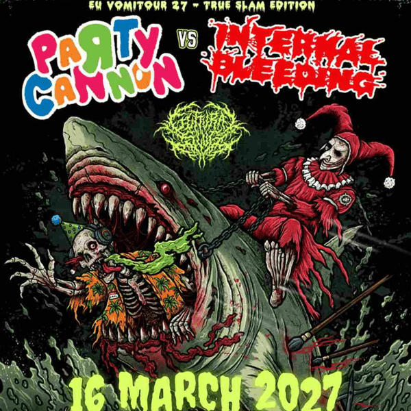 Плакат: INTERNAL BLEEDING (USA) x PARTY CANNON (UK)
