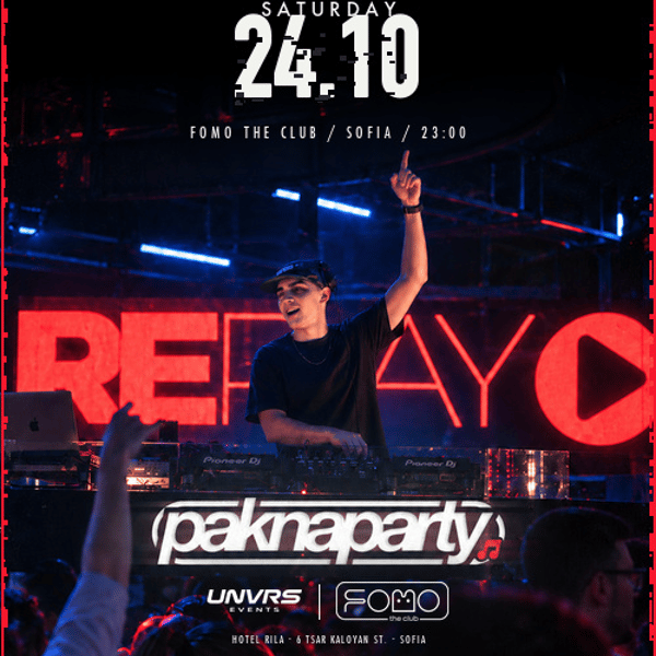 Плакат: REPLAY 24.10 SAT @FOMO the club SOFIA