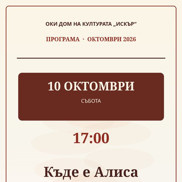 Плакат: Къде е Алиса