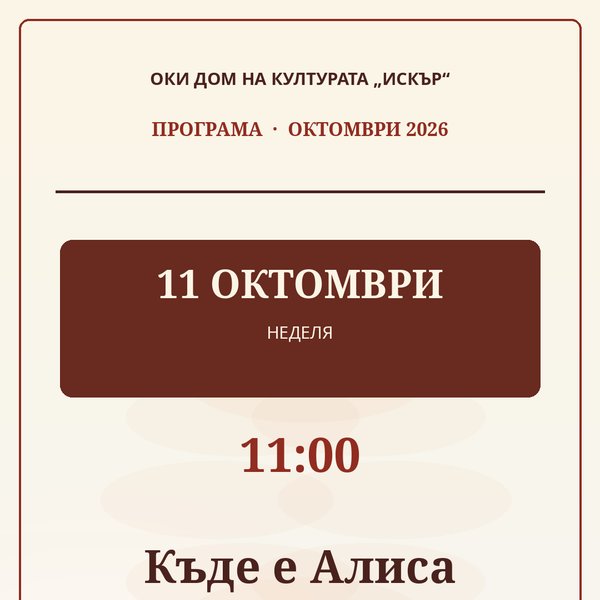 Плакат: Къде е Алиса