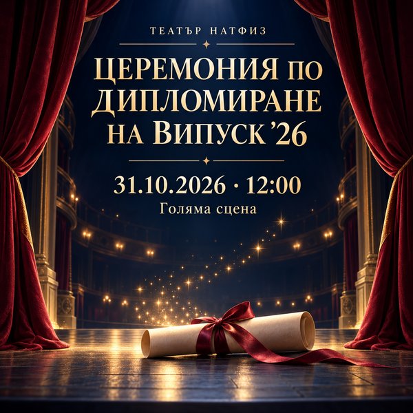 Плакат: Церемония по дипломиране на випуск ’26