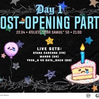 Плакат: SOFIA UNDERGROUND POST-OPENING PARTY @ATELIETO W/ STARA CARCOSA (FR) MANDO (UK),YVES_0 & DATA_BACК