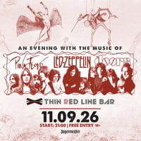 Плакат: Pink Floyd-Led Zeppelin-The Doors Night @ Thin Red Line Bar - 11.09.2026