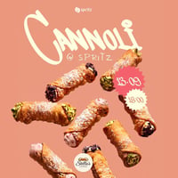 Плакат: Cannoli & Spritz | Stella's Cannoli End of Summer Pop Up | 13.09