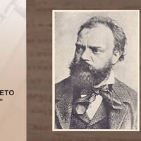 Плакат: Изложба „185 години от рождението на Антонин Дворжак“