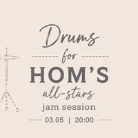 Плакат: Drums for HOM’S All-Stars Jam Session