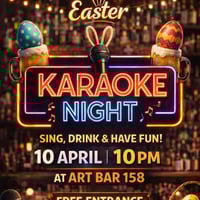 Плакат: Karaoke Friday Night at Art Bar 158