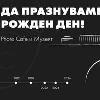 Плакат: Рожден ден на Photo Cafe и Музея с представяне на ретро камери от началото на дигиталната ера