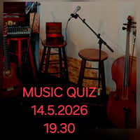Плакат: MUSIC QUIZ --- 14.05.2026 --- REBELS CLUB