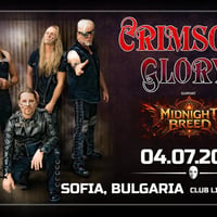 Плакат: CRIMSON GLORY + support MIDNIGHT BREED live in Sofia