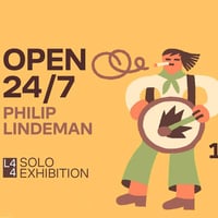 Плакат: OPEN 24/7 - Solo Exhibition by Philip Lindeman