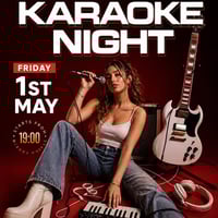 Плакат: Karaoke Friday -> FREE ENTRANCE
