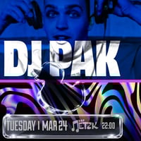 Плакат: DJ PAK - Бар Петък - 24.03.2026