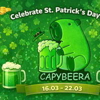 Плакат: 🍀 **St. Patrick’s Week с CAPYBEERA** 🍀