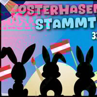 Плакат: 🐰OSTERHASEN🐥STAMMTISCH🐰