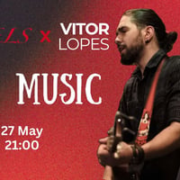 Плакат: VITOR LOPES --- 27.5 / 21:00 --- REBELS CLUB