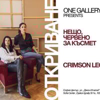 Плакат: „НЕЩО, ЧЕРВЕНО ЗА КЪСМЕТ“ | Кристина Томова и Люба Атанасова | Куратор: Цветелина Анастасова