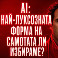 Плакат: 🤖 AI: Най-луксозната форма на самотата ли избираме?