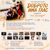 Плакат: Доброто има глас - Благотворителен концерт