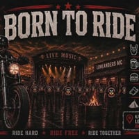 Плакат: рок парти BORN TO RIDE