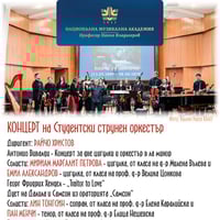 Плакат: Концерт на Студентския струнен оркестър