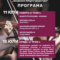 Плакат: Концерти „Академия Allegra представя“