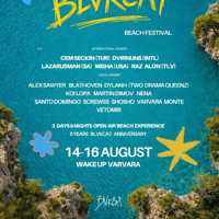 Плакат: BLVKCAT Beach Festival 2026, Wake up Varvara