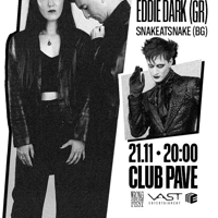 Плакат: Potochkine (FR), Eddie Dark (GR),snakeatsnake (BG) @ Club Pave
