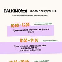 Плакат: BALKINOfest - Прожекция на студентски филми, Блок 3