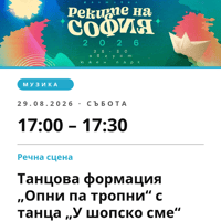 Плакат: Танцова формация „Опни па тропни“ с танца „У шопско сме“