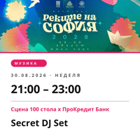 Плакат: Secret DJ Set