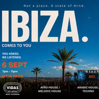 Плакат: IBIZA. Comes to you @ The Park LAST 💃 DANCE