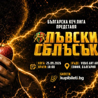 Плакат: БЪЛГАРСКА КЕЧ ЛИГА и „STREET FIGHTER“ представят: ЛЪВСКИ СБЛЪСЪК