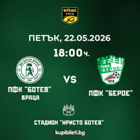Плакат: ПФК Ботев Враца – ПФК Берое