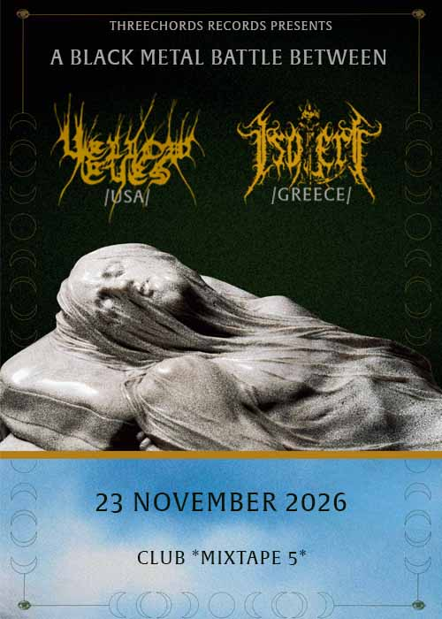 Плакат: Yellow Eyes/ Isolert Live in Sofia/Threechords