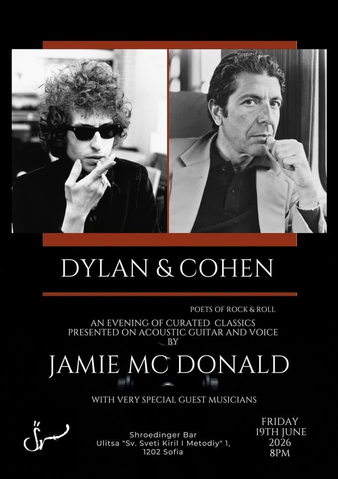 Плакат: Dylan & Cohen - an evening of curated classics