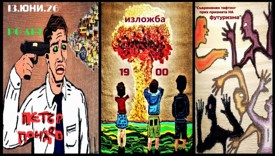 Плакат: Съвременен тафтинг през призмата на футуризма - ОТКРИВАНЕ НА ИЗЛОЖБА И ДИСКУСИЯ