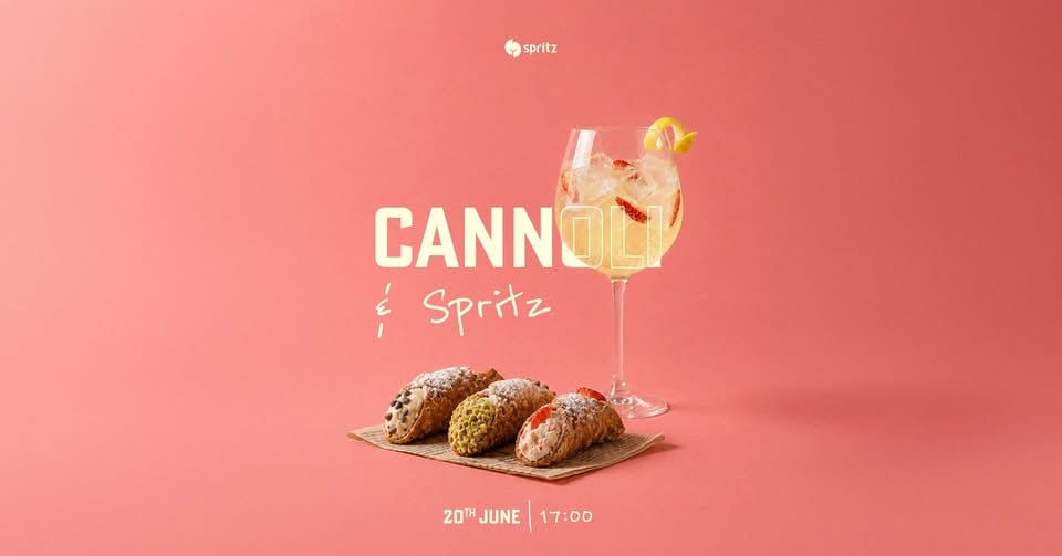 Плакат: Cannoli & Spritz | Stella's Cannoli Pop Up