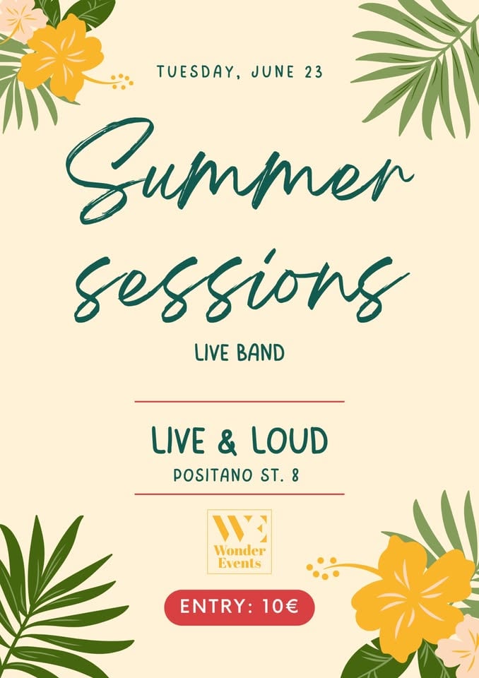 Плакат: ☀️ SUMMER SESSIONS CONCERT 🎶
