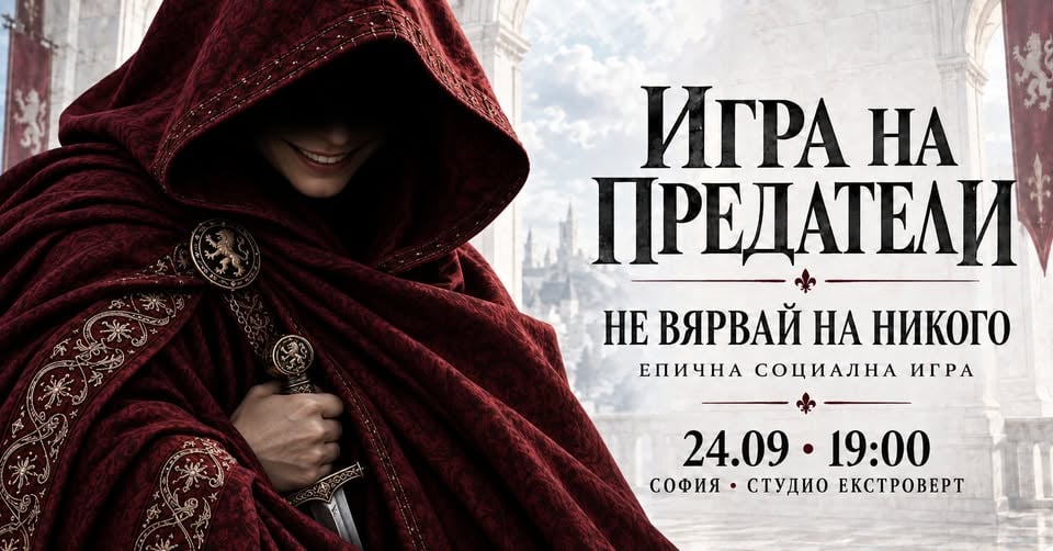 Плакат: Игра на предатели | Не вярвай на никого