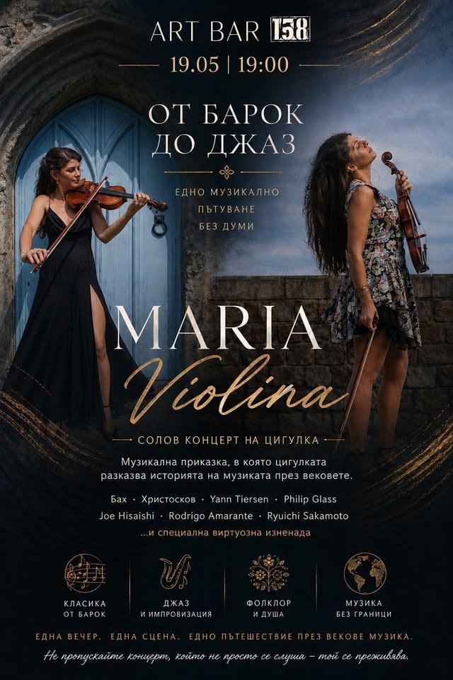 Плакат: От Барок до Джаз с Maria Violina