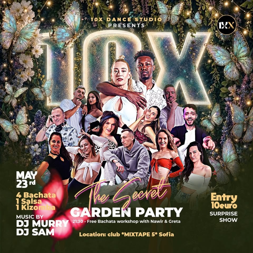 Плакат: The Secret Garden Party | Free Bachata workshop | Shows | Giveaway🏆⬇️ / Mixtape 5 / 23.05