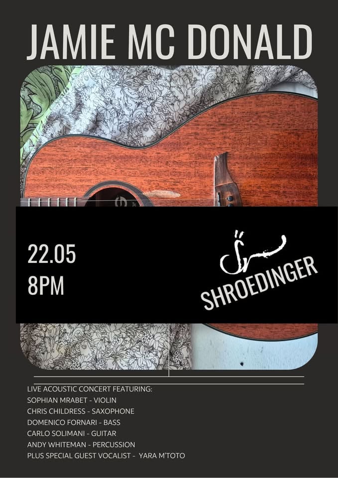 Плакат: Jamie Mc Donald - Live At SHROEDINGER