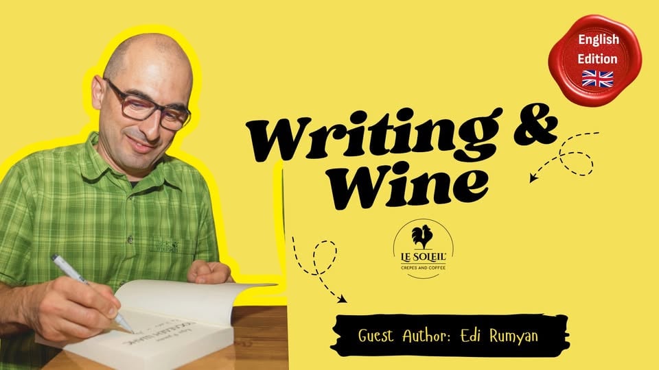 Плакат: Writing & Wine by Candlelight – English Edition at Le Soleil 🕯️🍷✍️