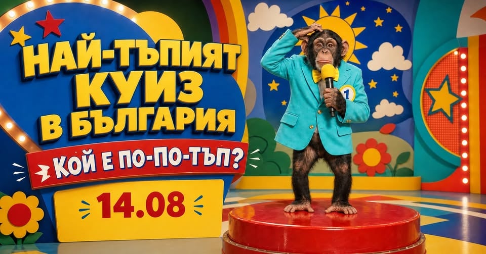 Плакат: Най-тъпият куиз в България | Кой е по-по-тъп?
