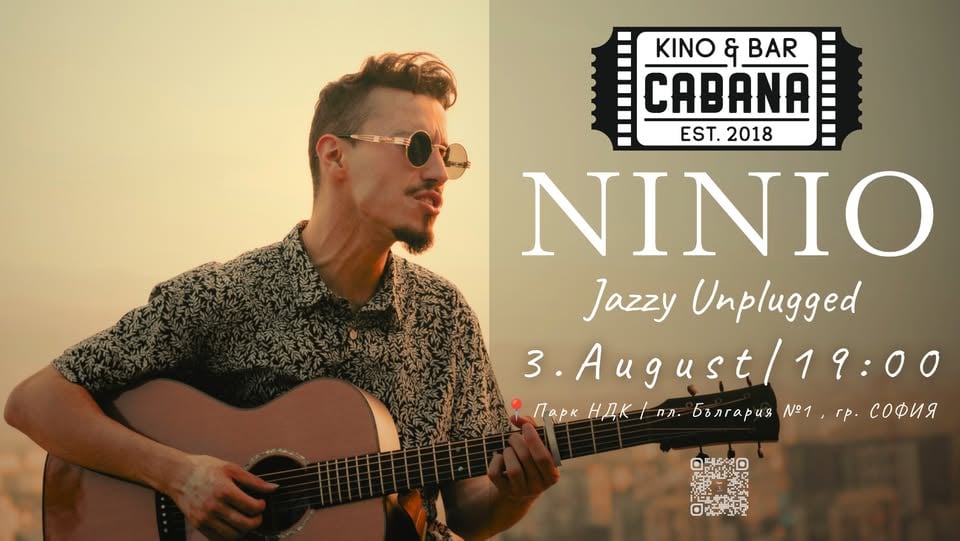 Плакат: NINIO Jazzy Unplugged @KINO CABANA 03/08/2026